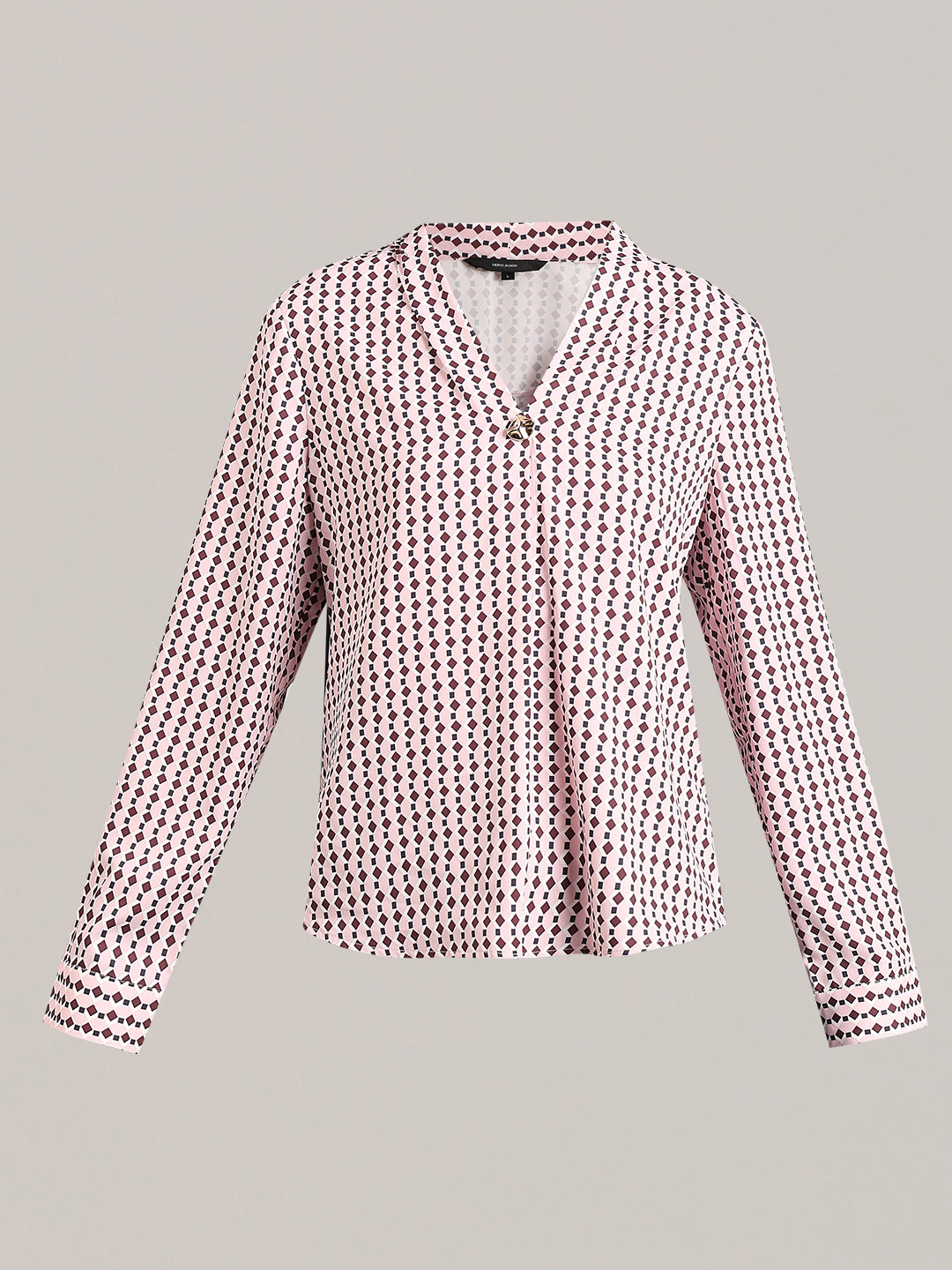Printed V-Neck Top