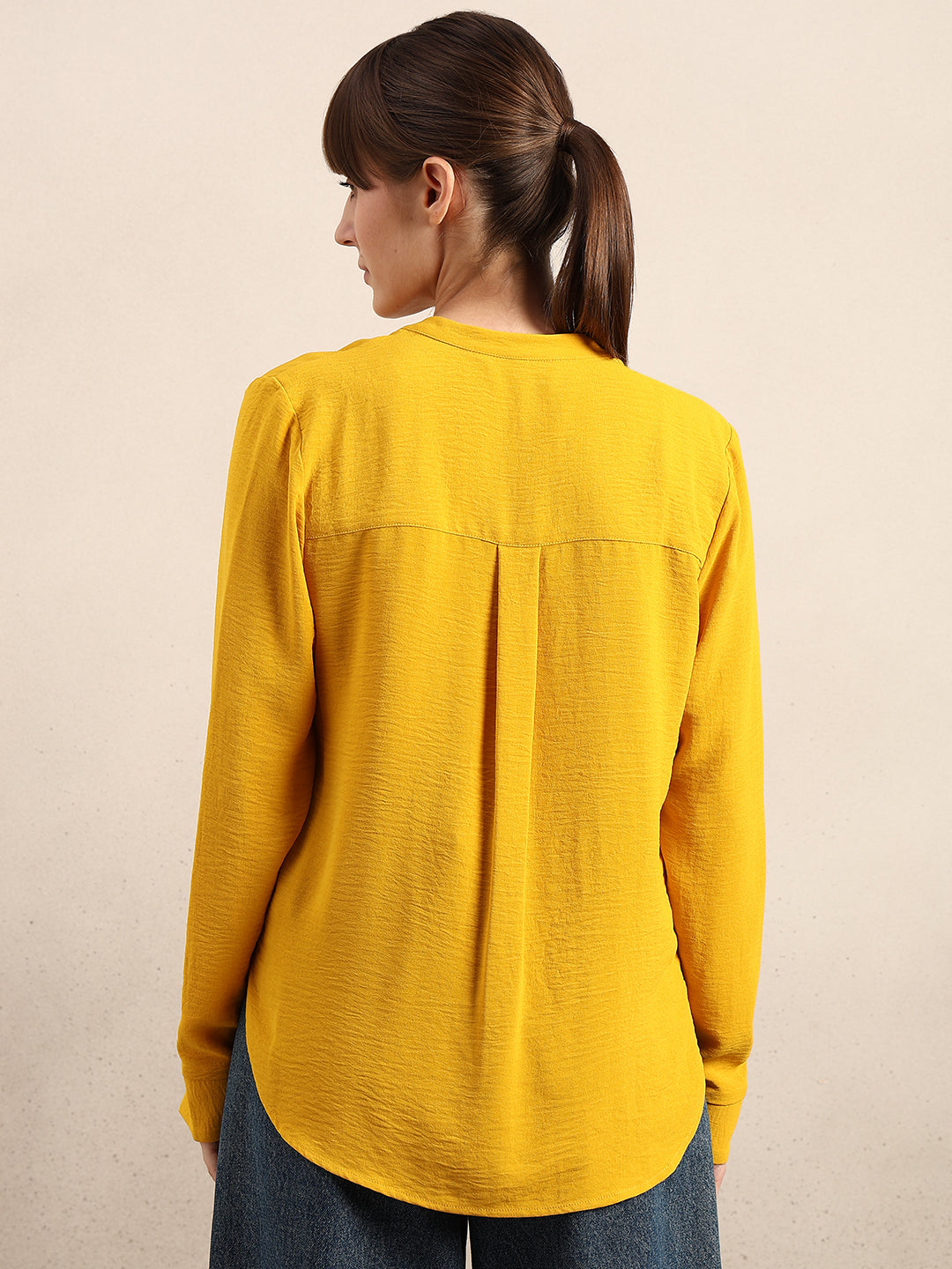 Yellow Regular Fit Top