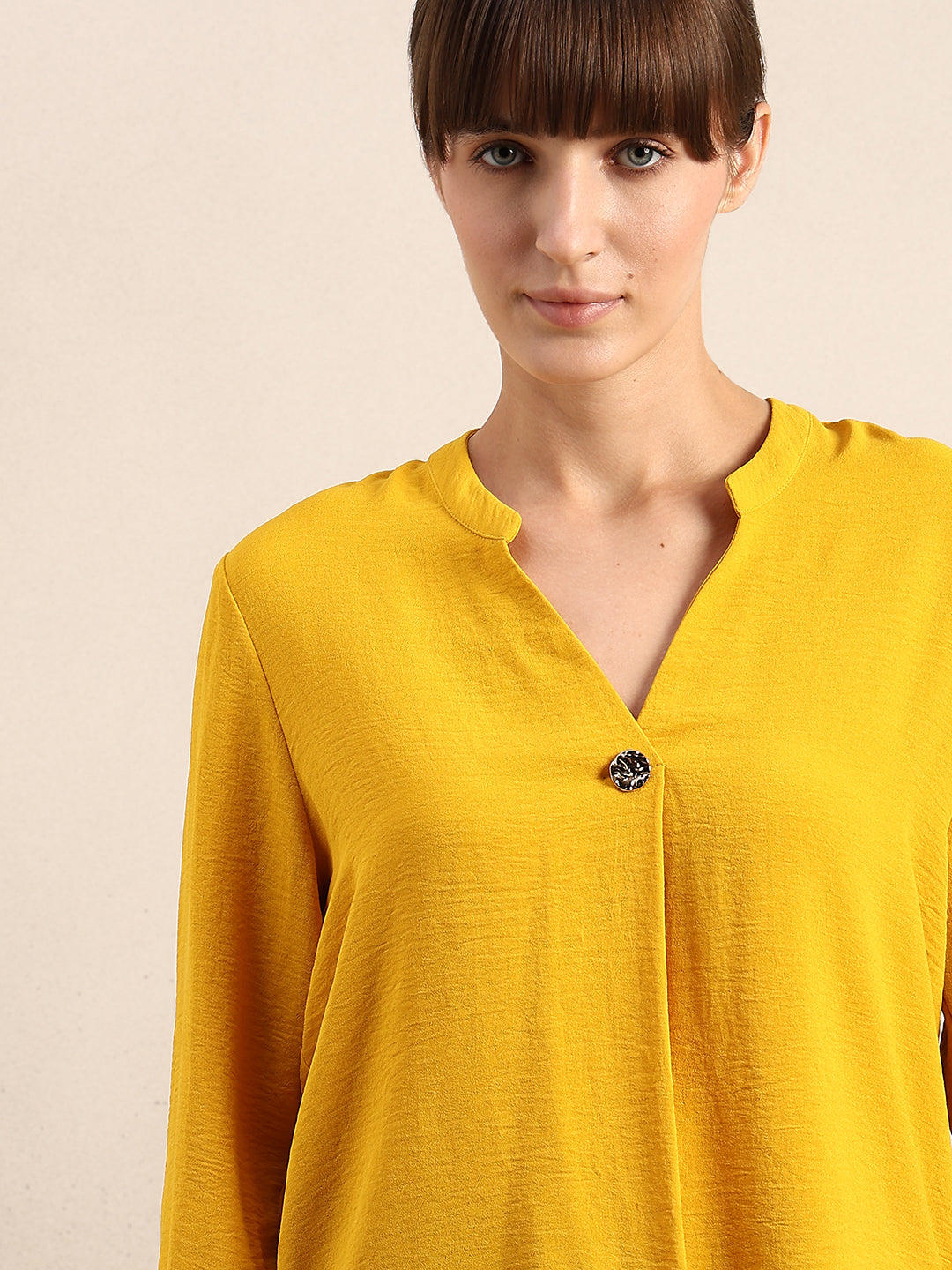 Yellow Regular Fit Top