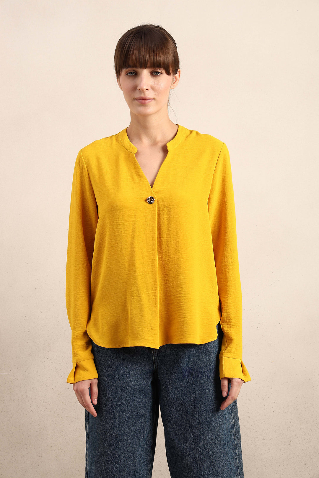 Yellow Regular Fit Top