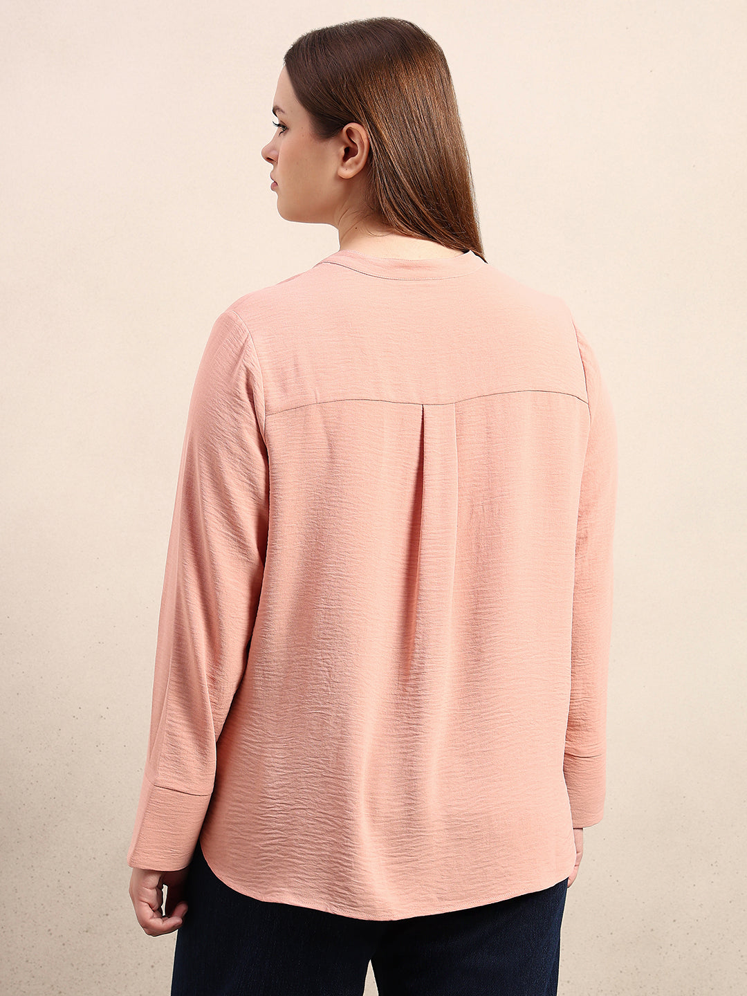 CURVE Pink V-Neck Top