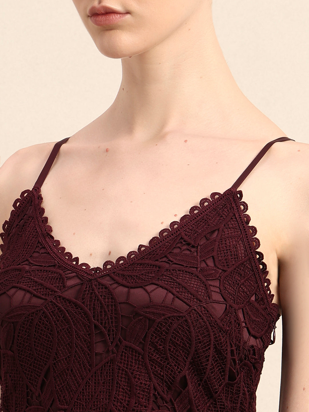 Lace Fit & Flare Midaxi Dress