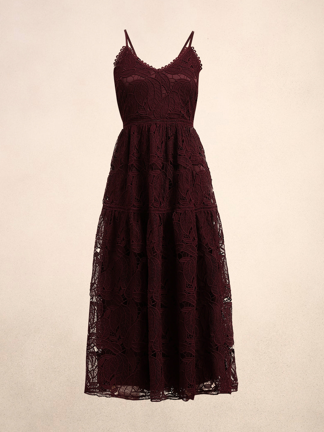 Lace Fit & Flare Midaxi Dress