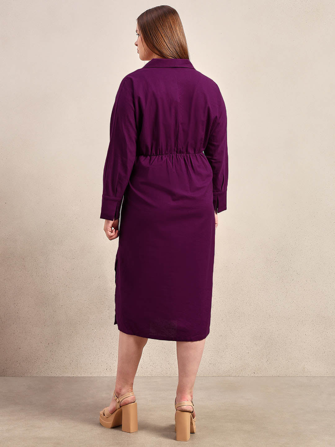 Curve Collared Midi Dress