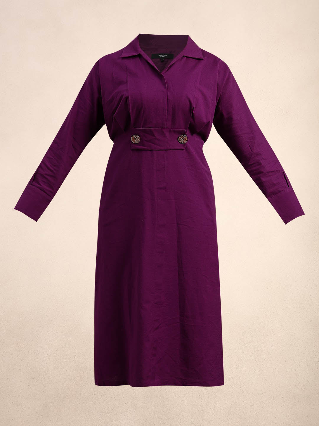 Curve Collared Midi Dress