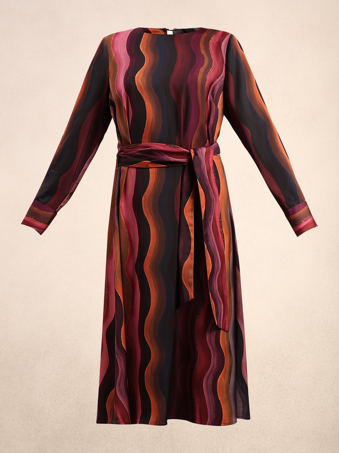 Red Printed Midaxi Dress