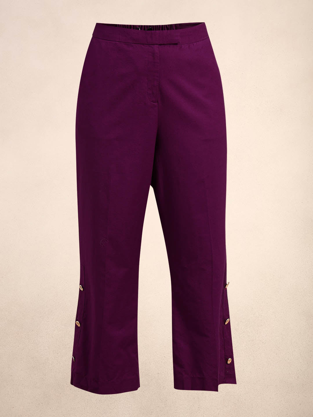 Curve Purple Wide Leg Pants