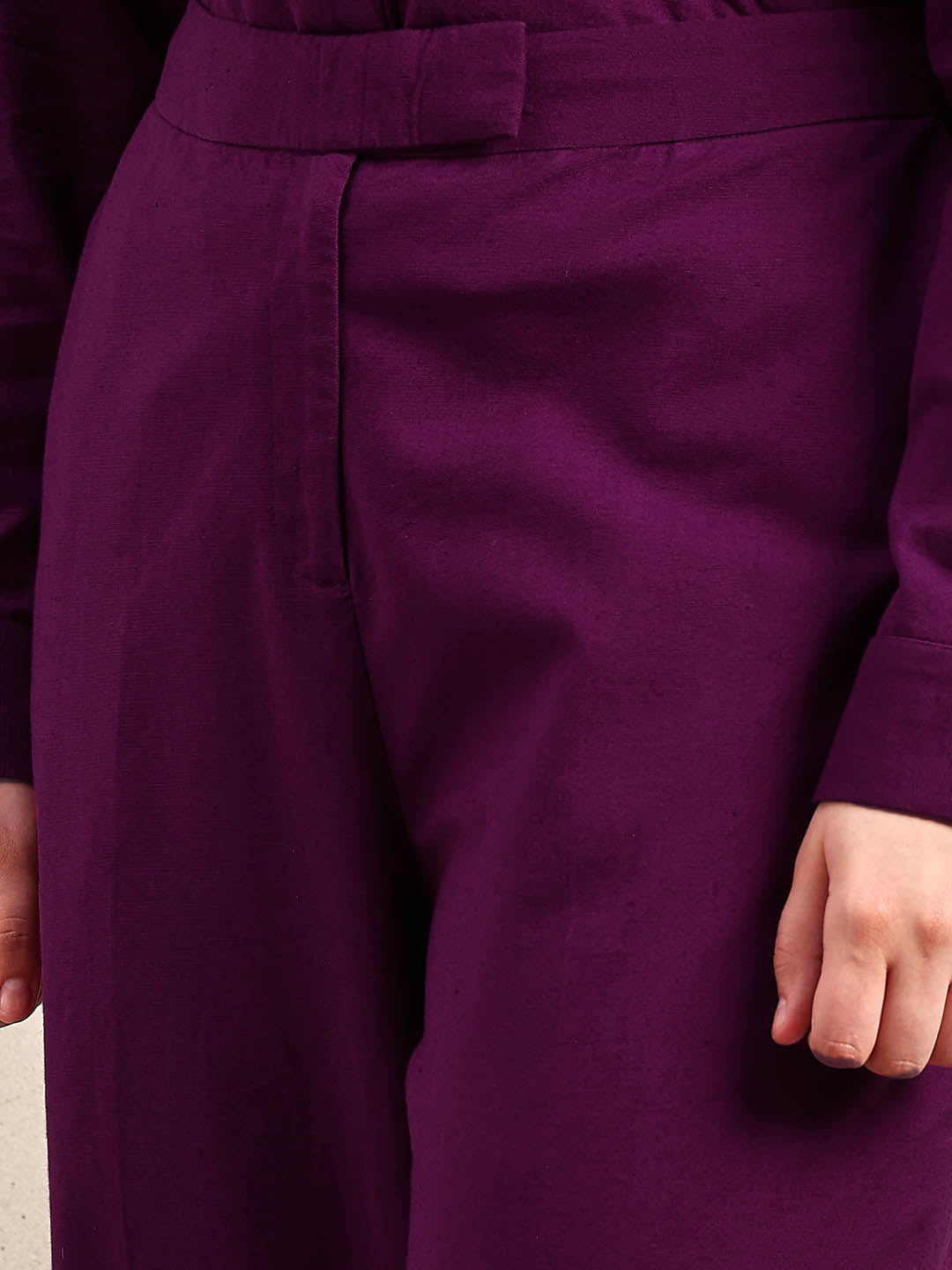 Curve Purple Wide Leg Pants