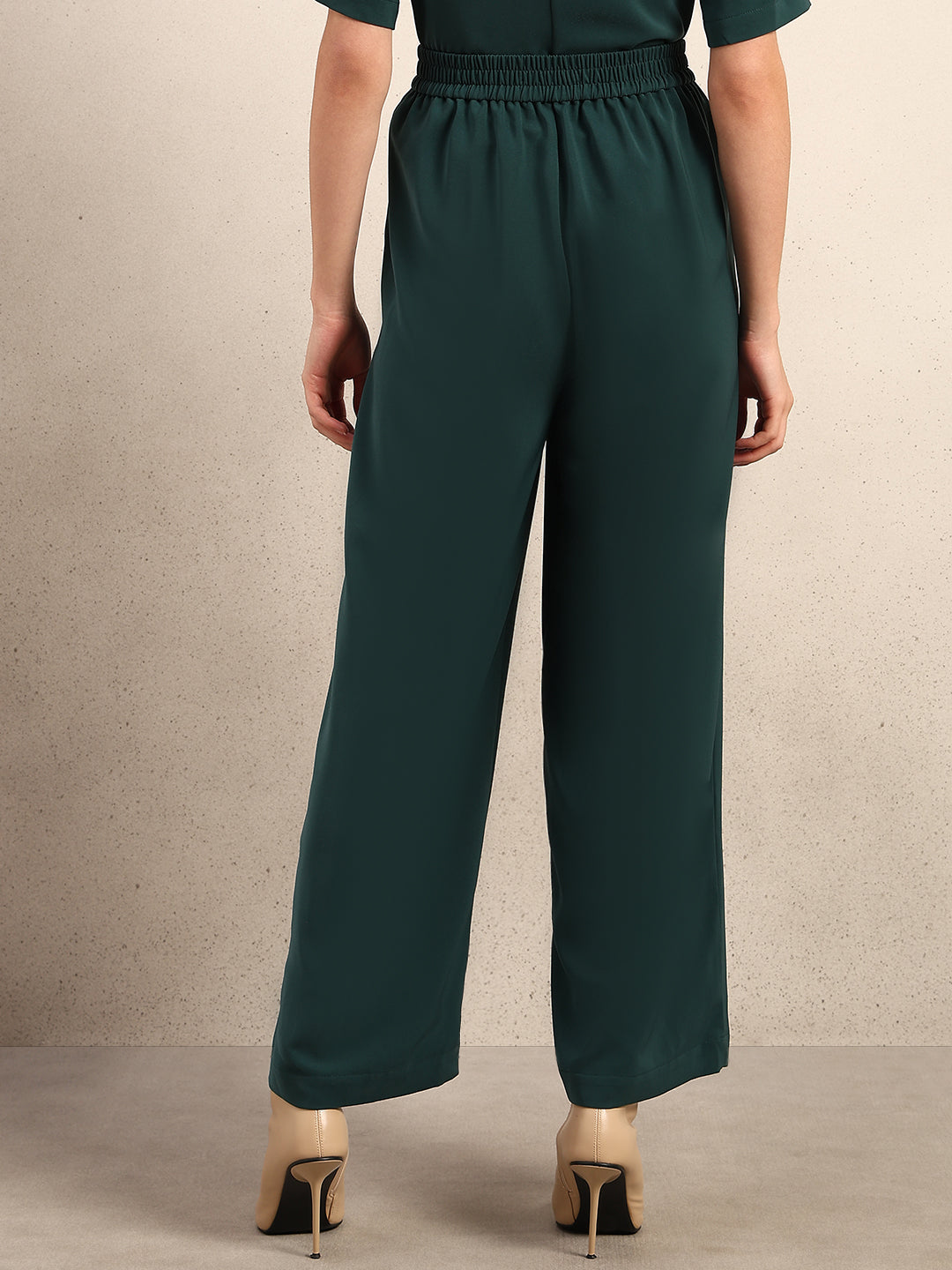 Dark Green Ankle Length Pants