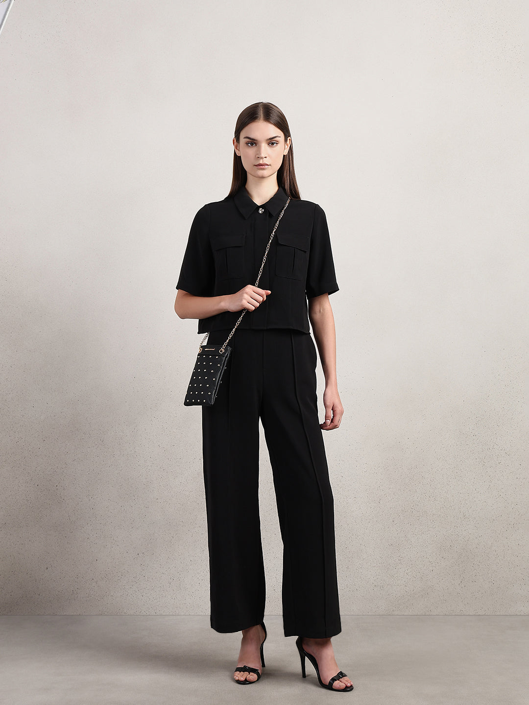 Black Ankle Length Pants