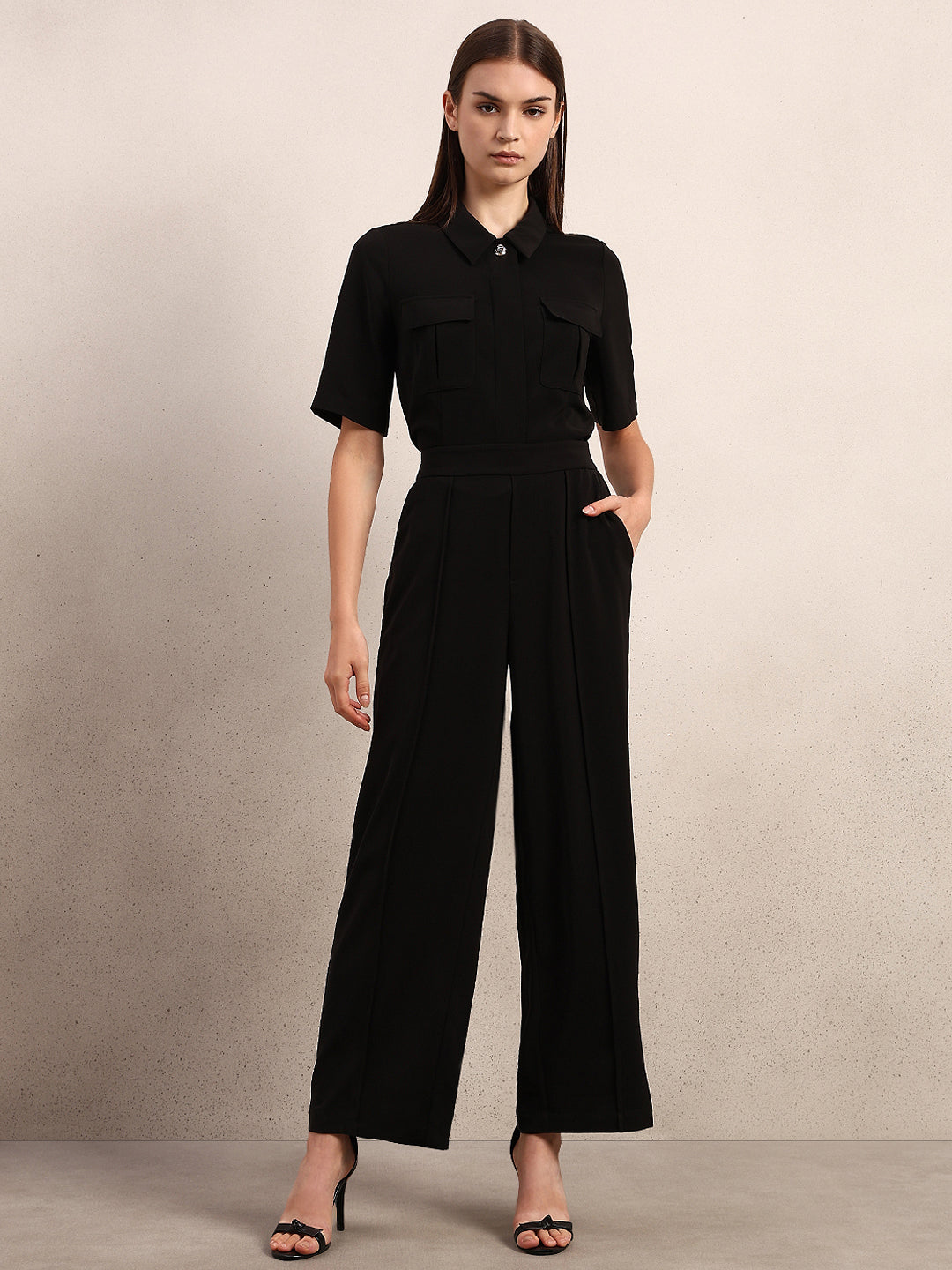 Black Ankle Length Pants