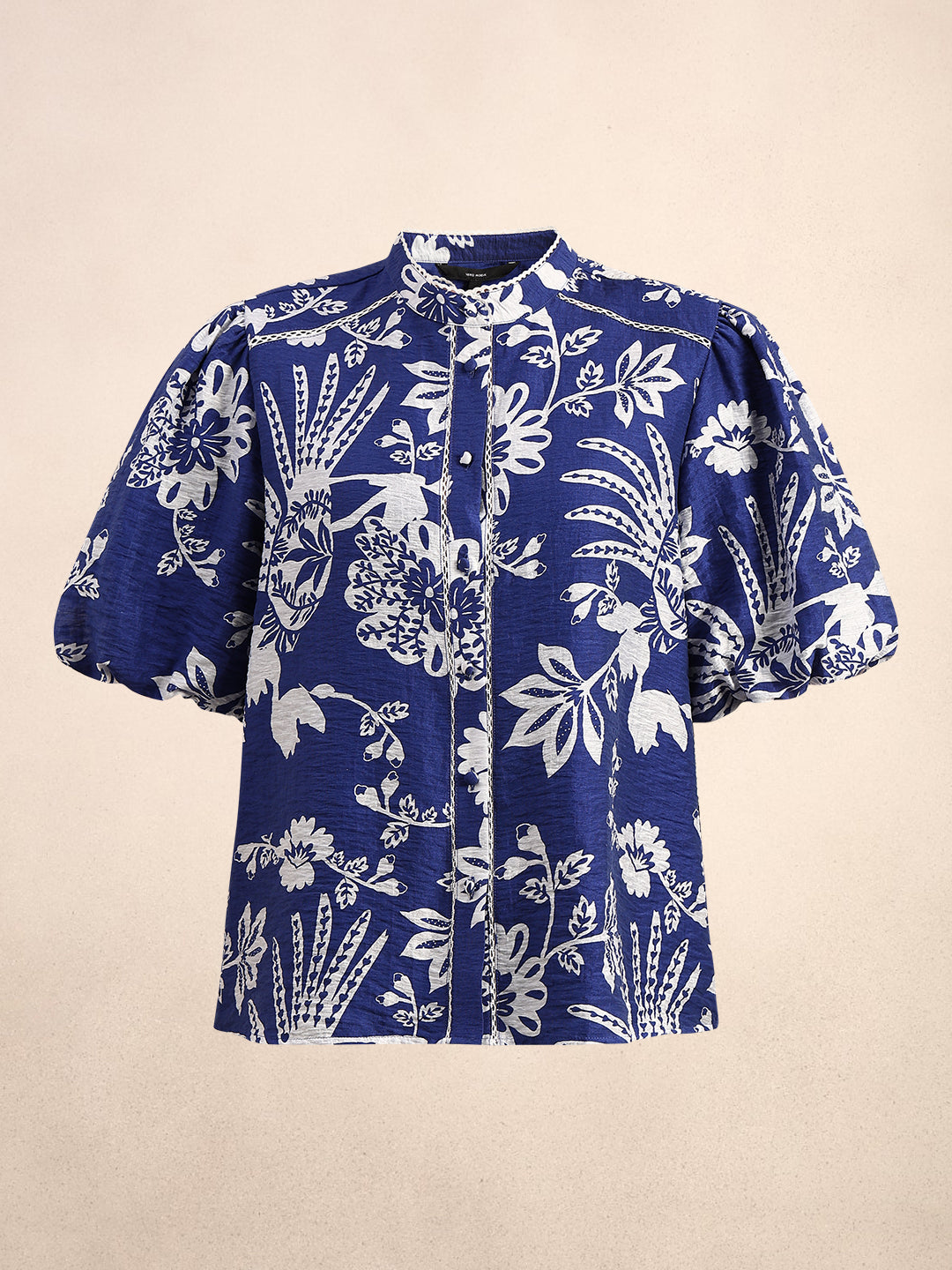 Printed Puff Sleeves Shirt