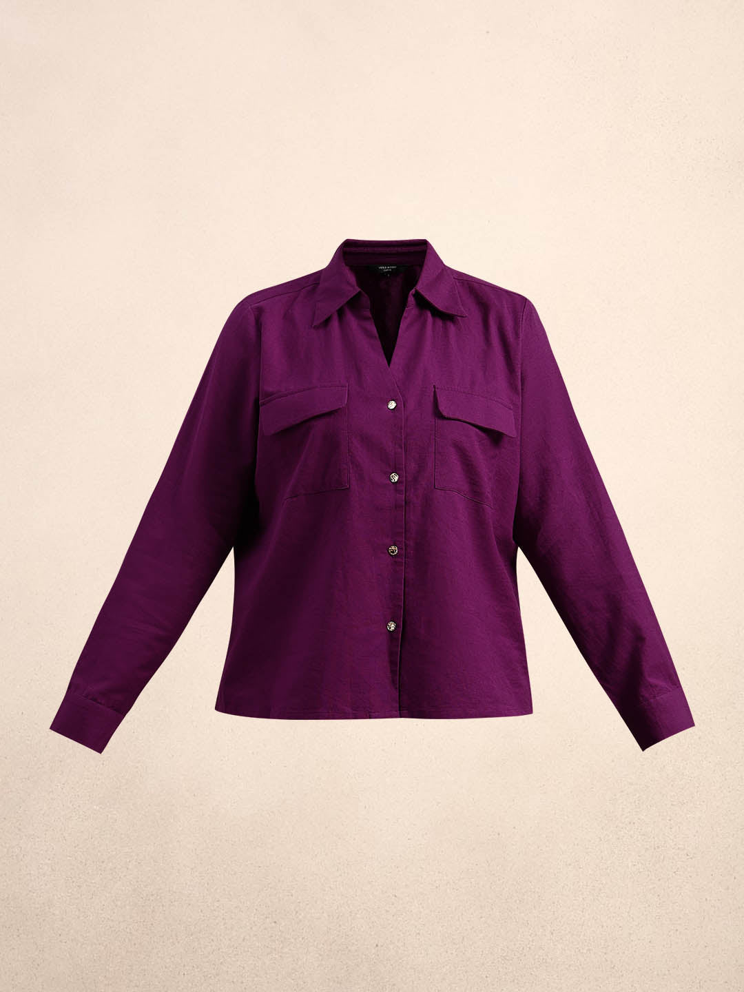 Curve Purple Button-Up Shirt