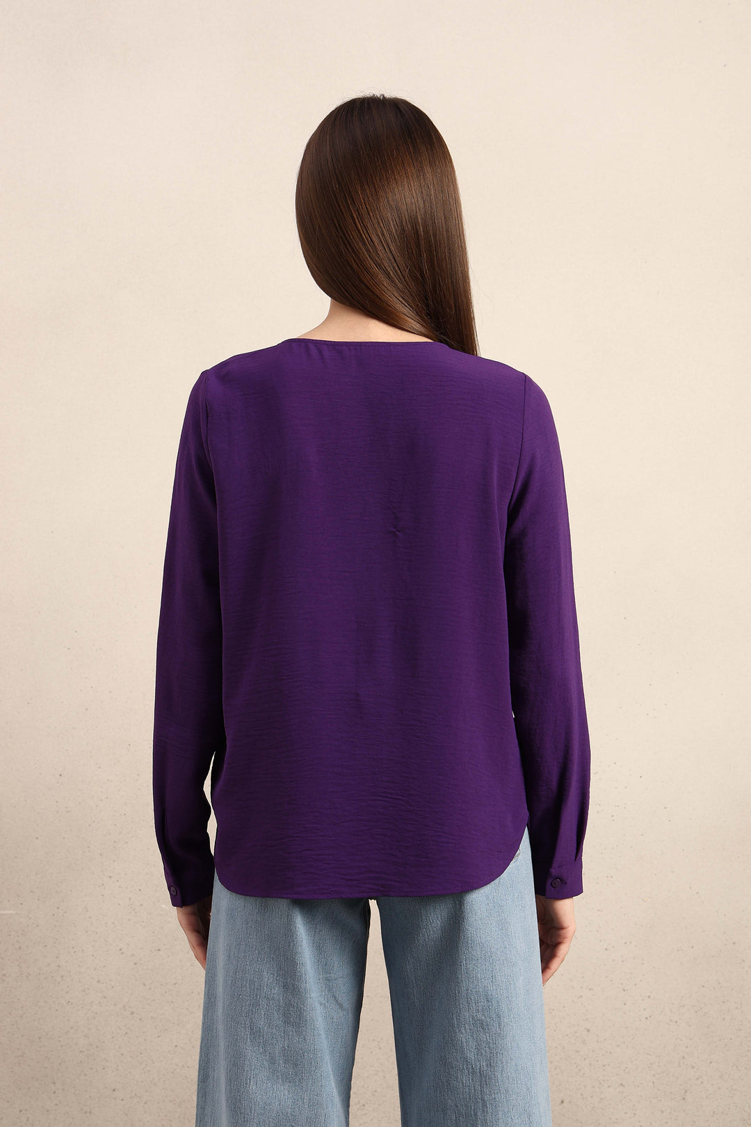 Purple V-Neck Top