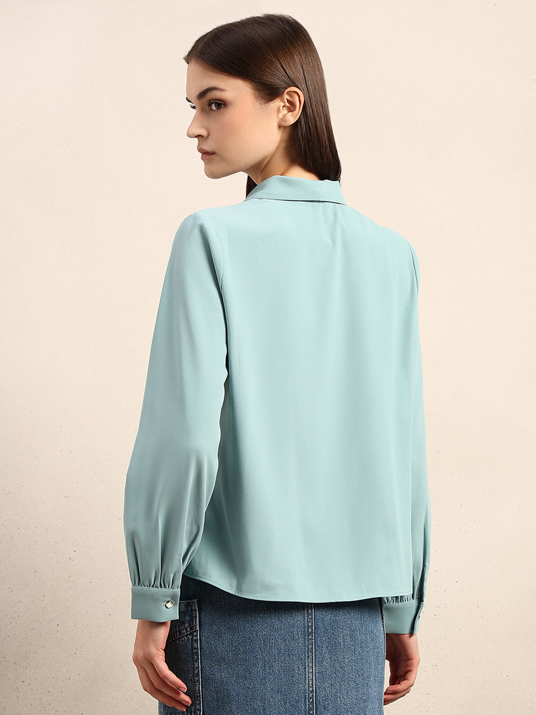 Light Blue Full Sleeves Top