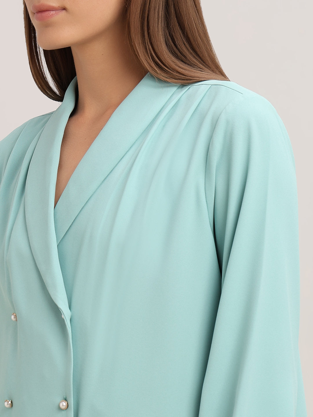 Pearl Button Detail Top