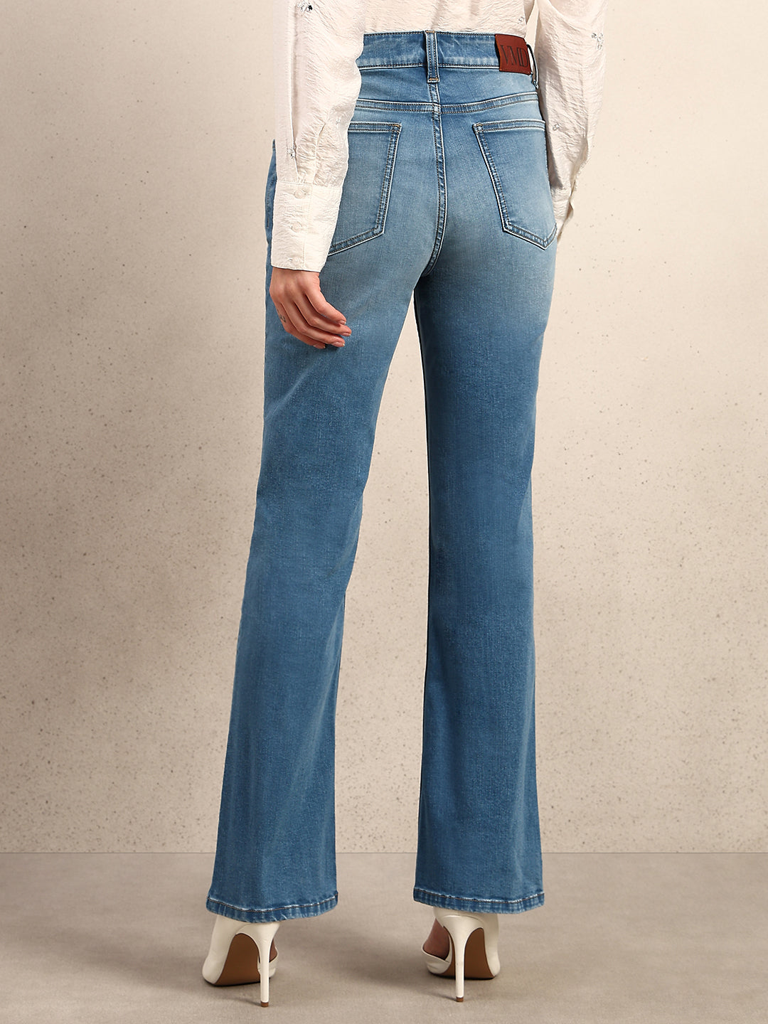 Light Blue Mid Rise Bootcut Jeans