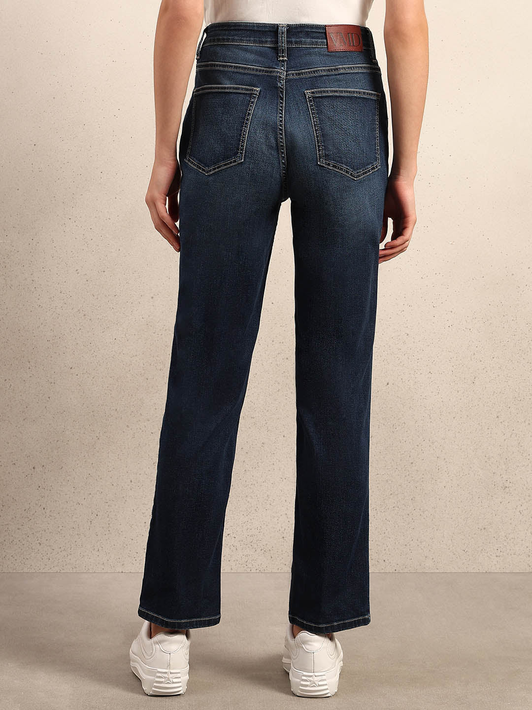 Blue Mid Rise Slim Fit Jeans