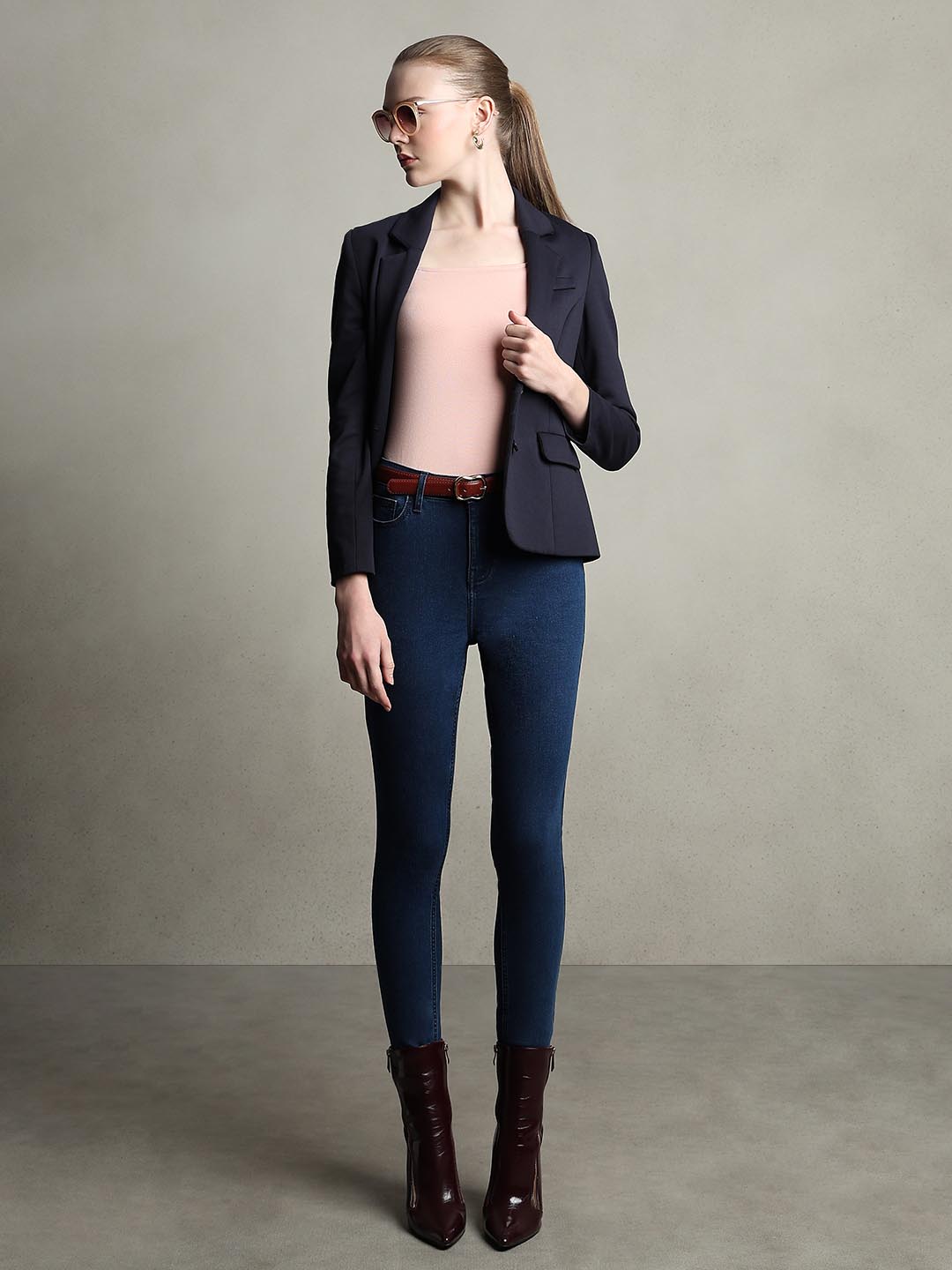 Blue High Rise Skinny Fit Jeans