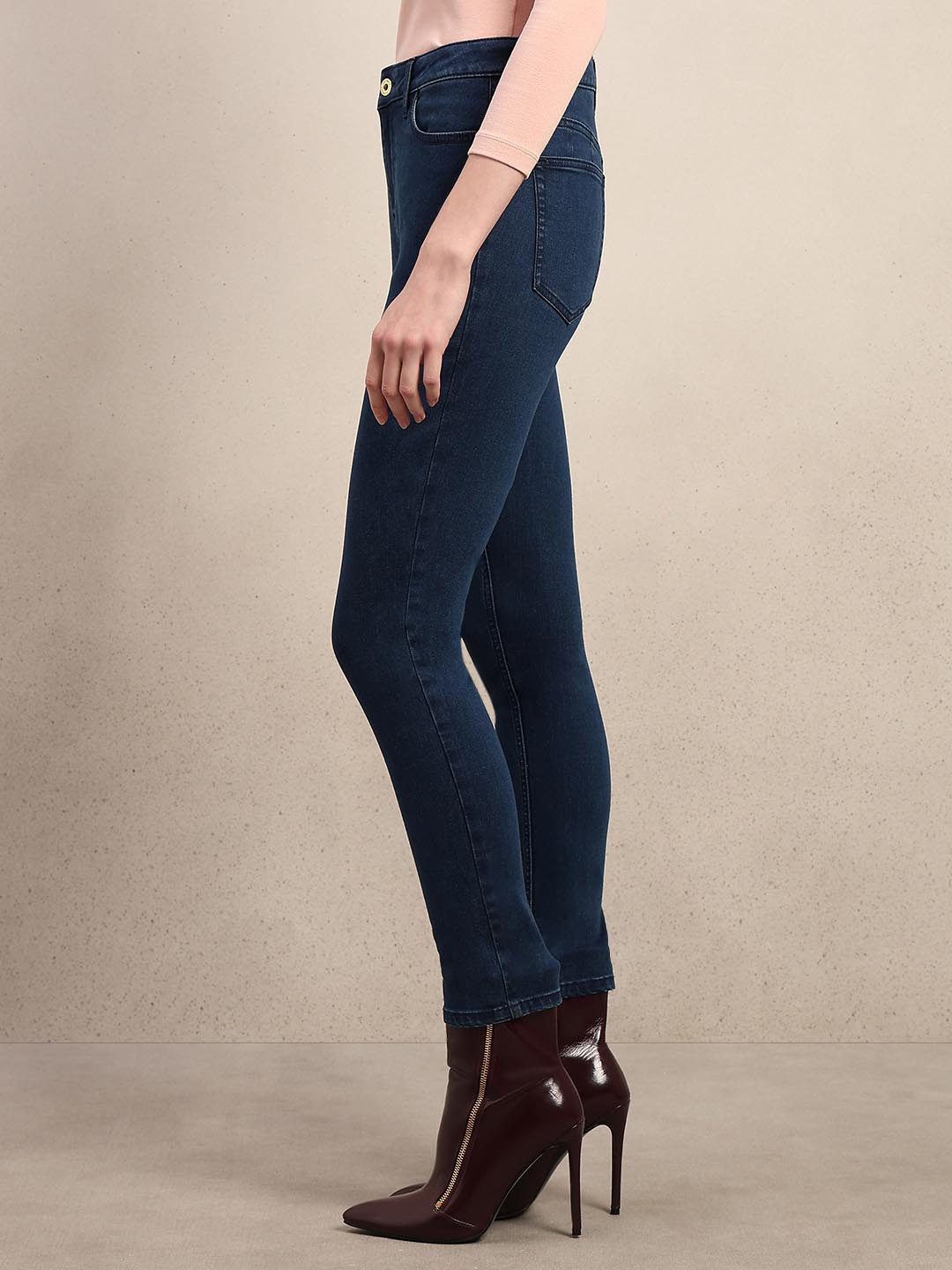 Blue High Rise Skinny Fit Jeans