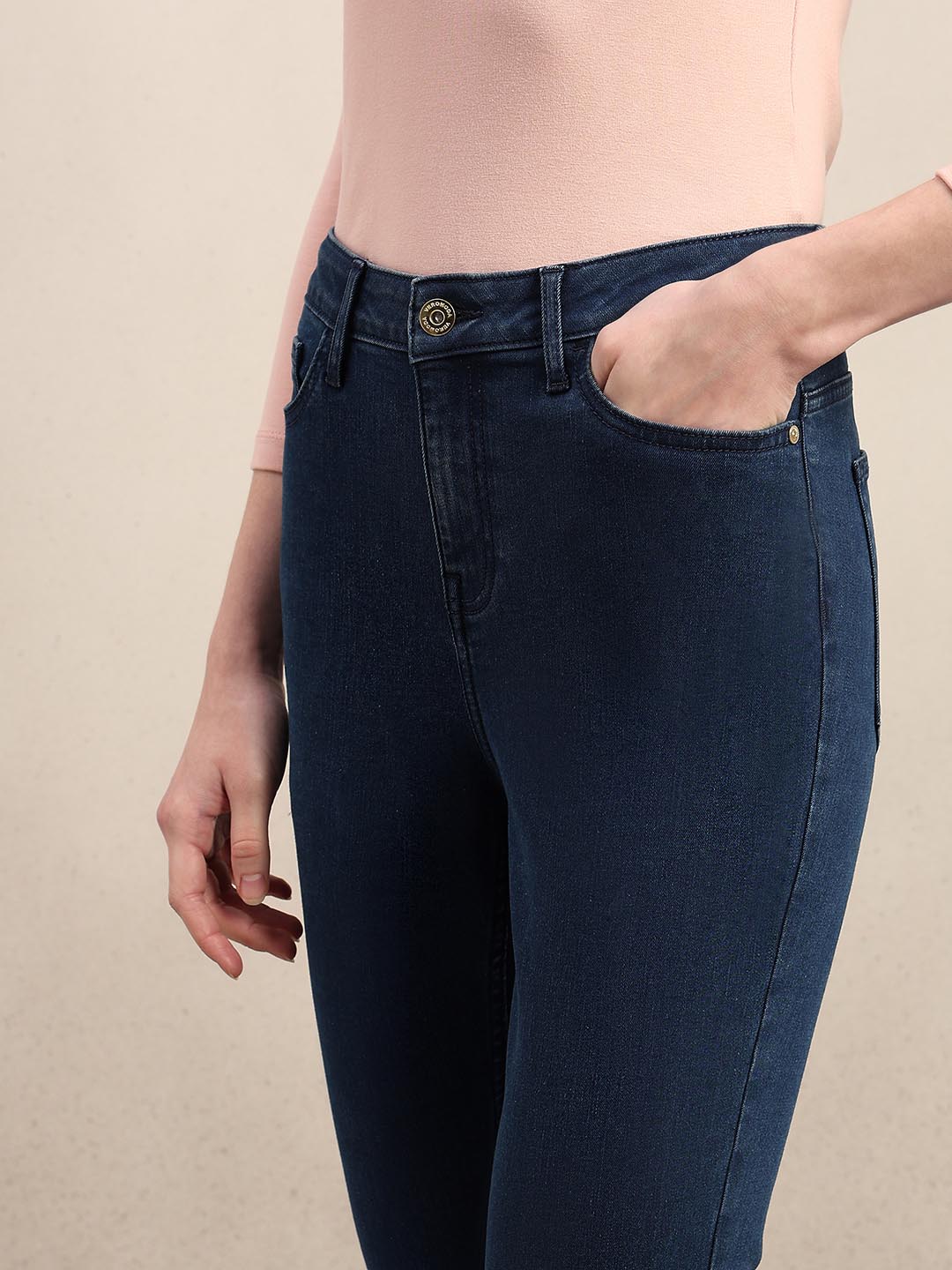Blue High Rise Skinny Fit Jeans