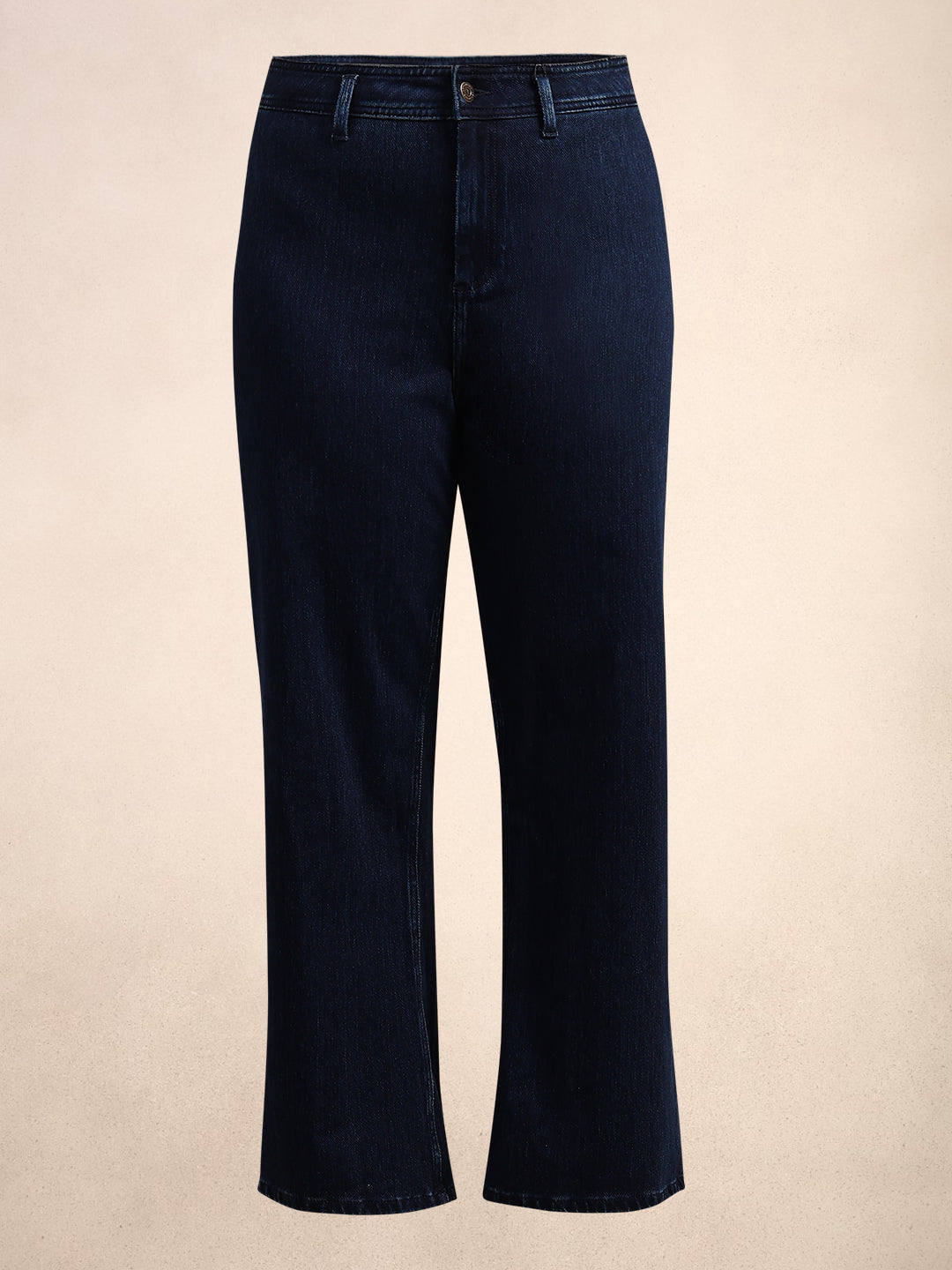 CURVE Dark Blue Wide Leg Jeans