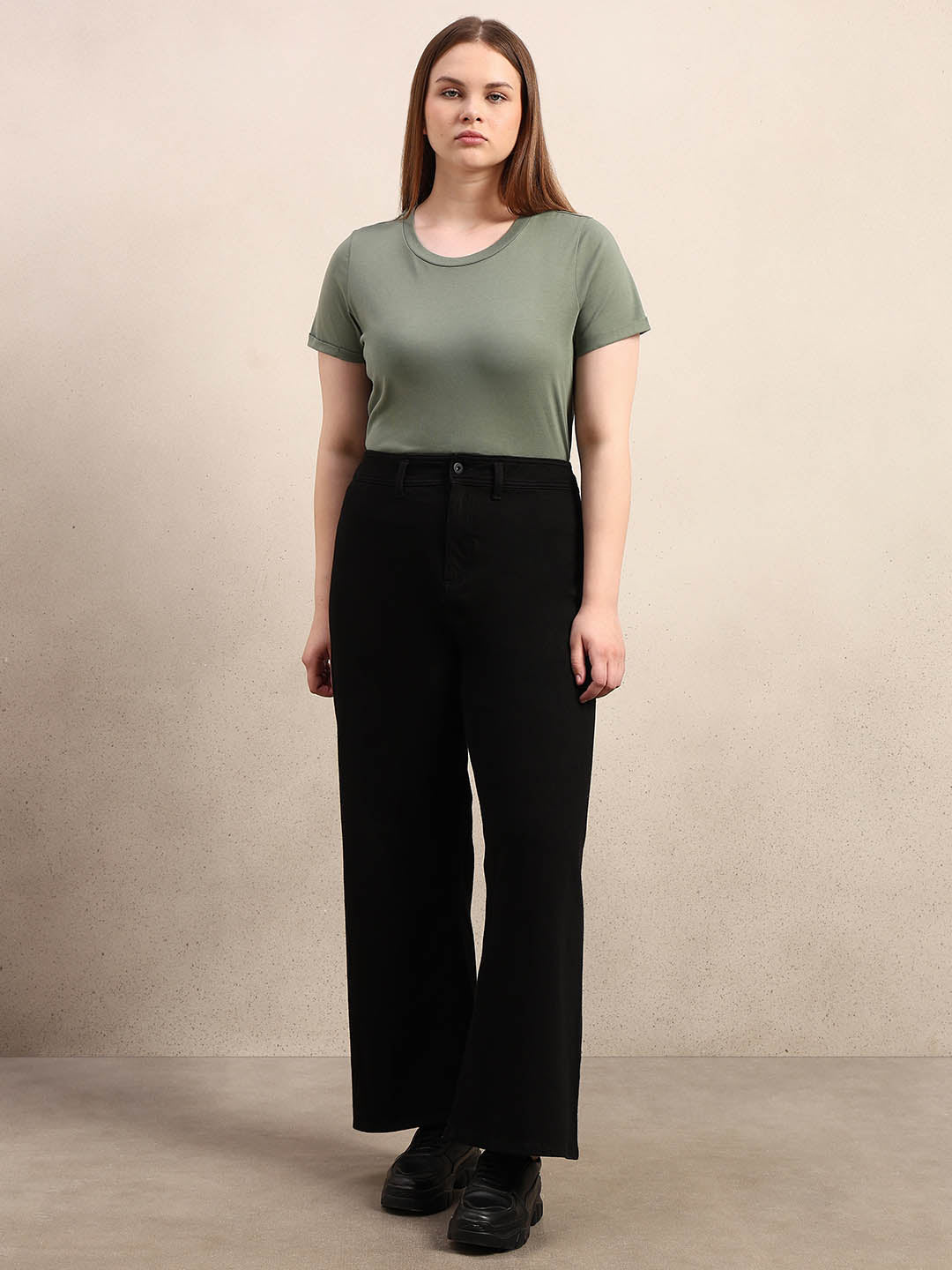 Curve High-Rise Black Flared Jeans