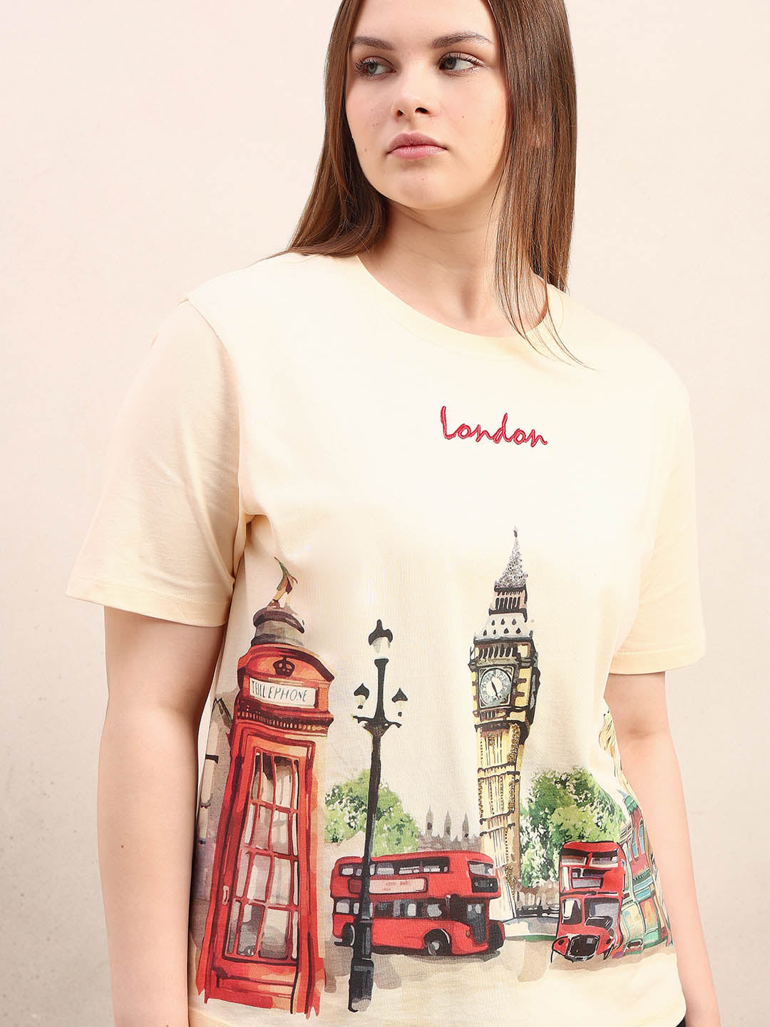 Curve London Cityscape Printed T-Shirt