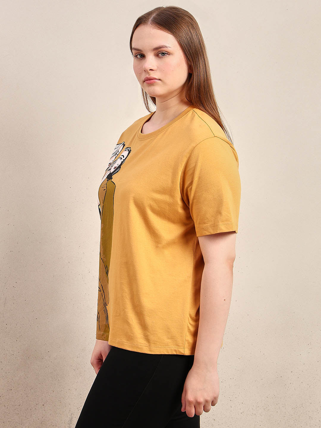Curve Printed Cotton T-Shirt