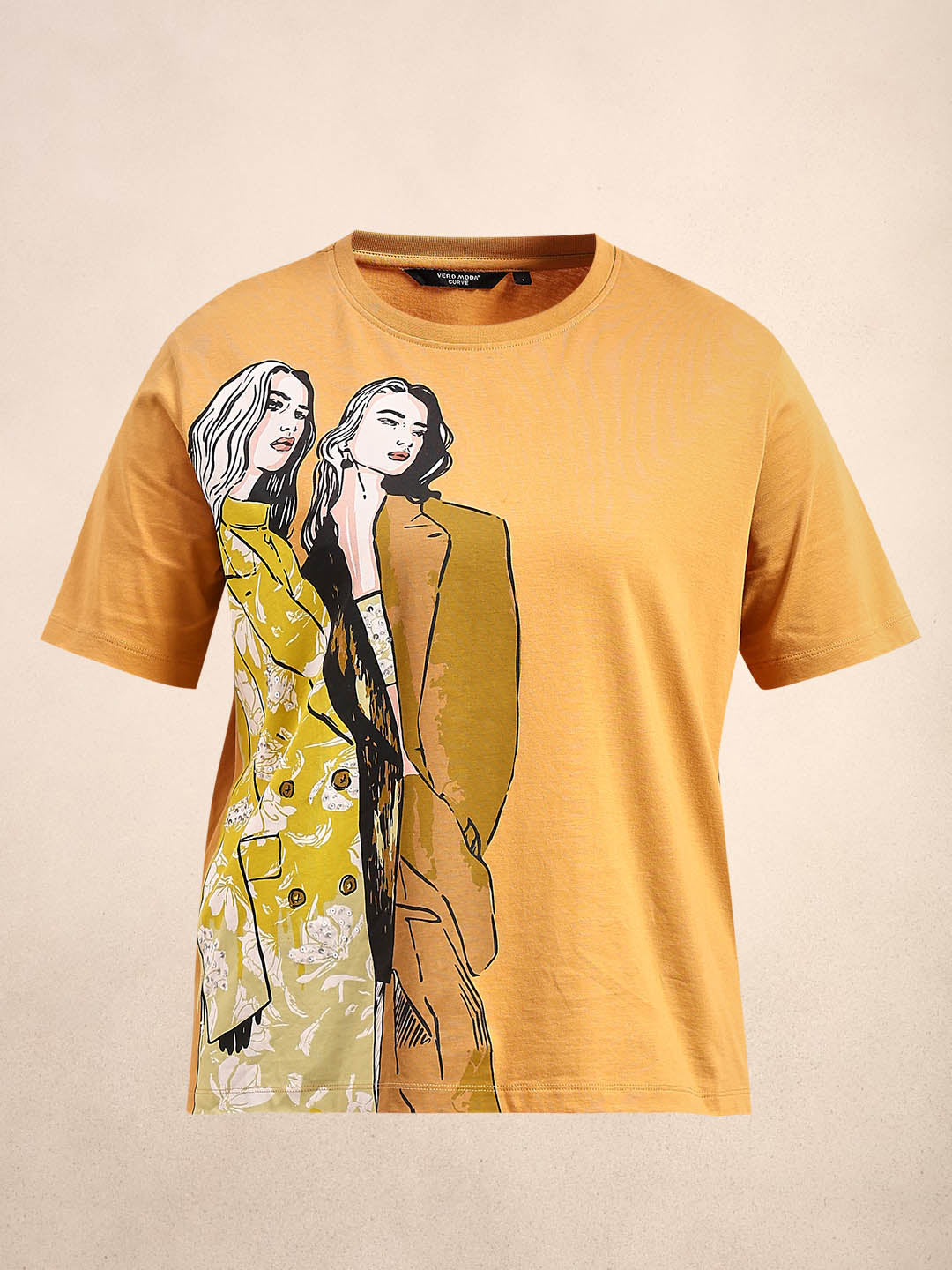 Curve Printed Cotton T-Shirt