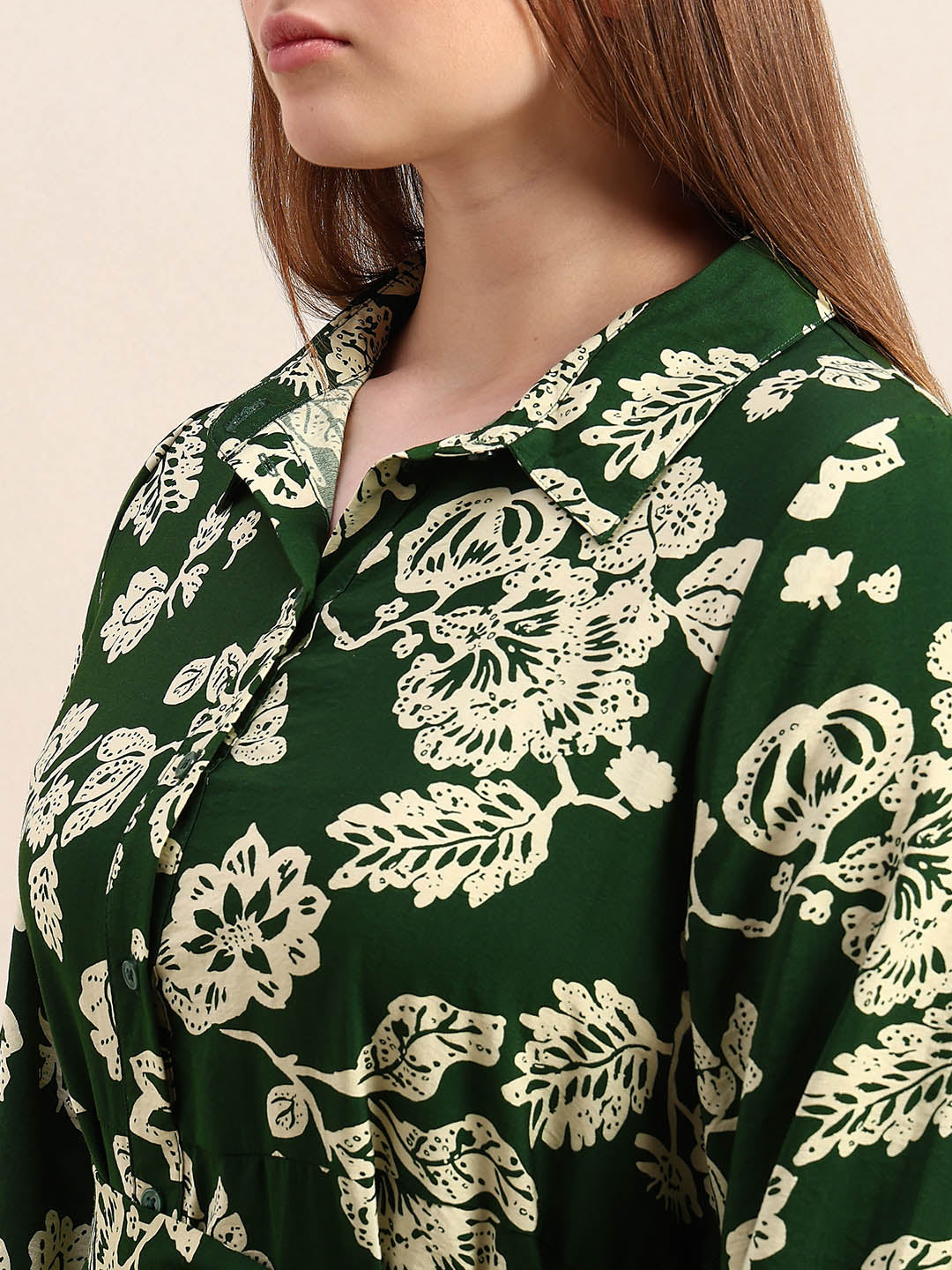 Curve Floral Belted Midaxi Dress