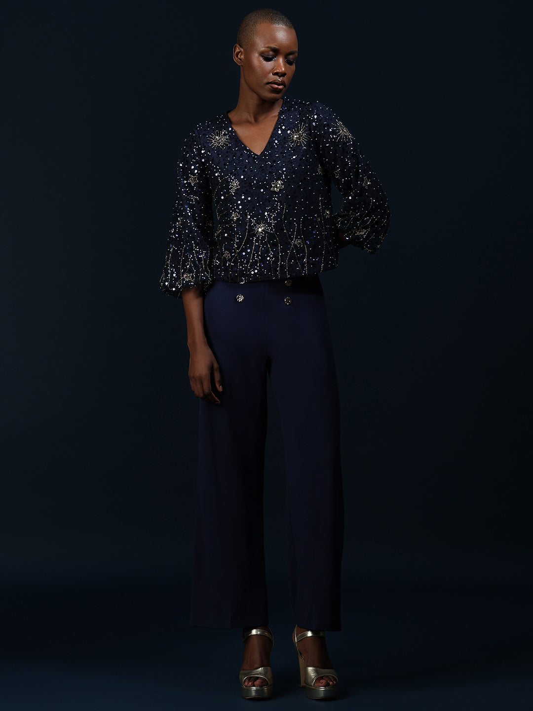 Marquee Sequin Embellished Top