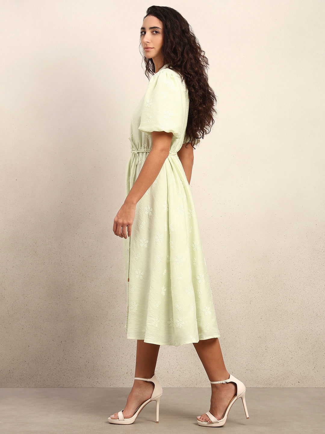 Embroidered V-Neck Dress