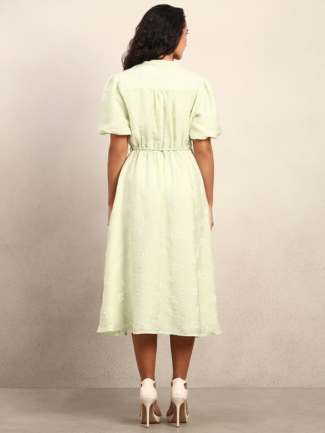 Embroidered V-Neck Dress