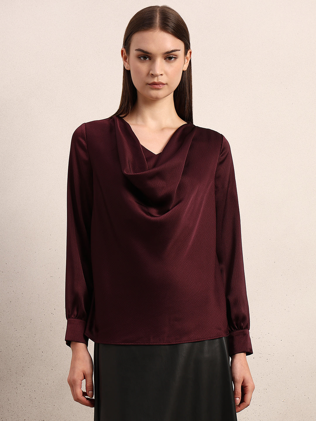 Cowl Neck Draped Top