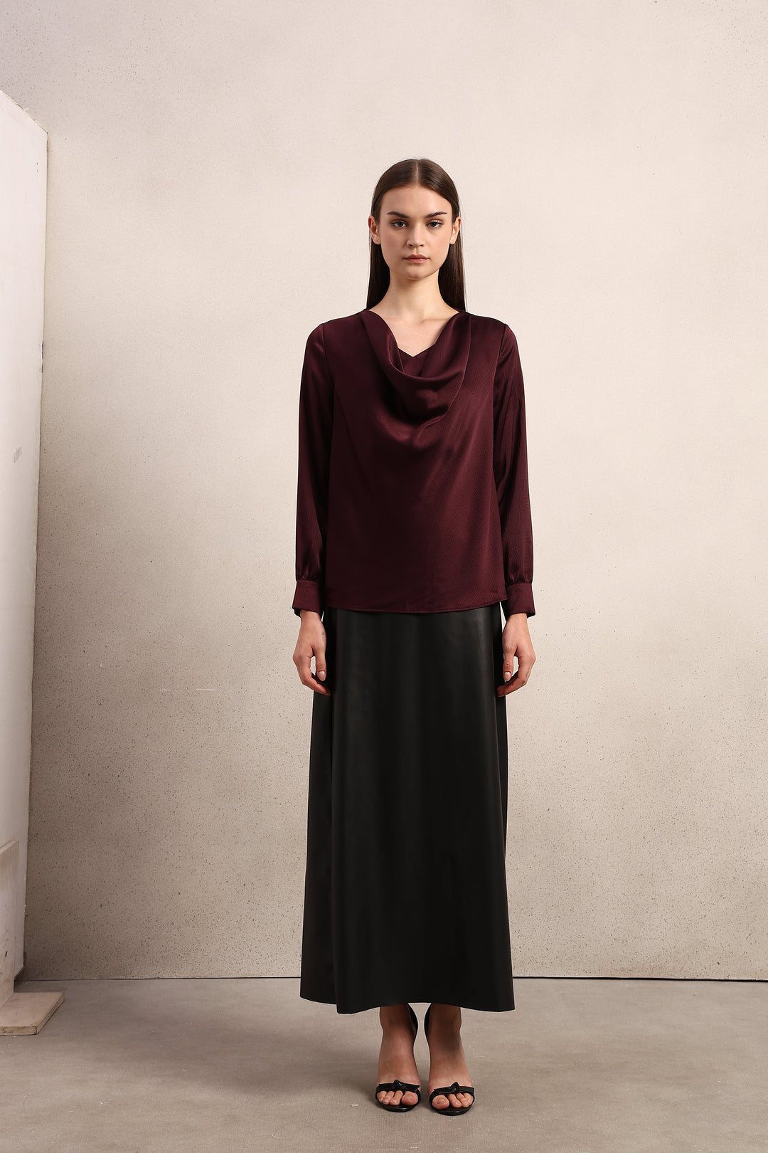Cowl Neck Draped Top