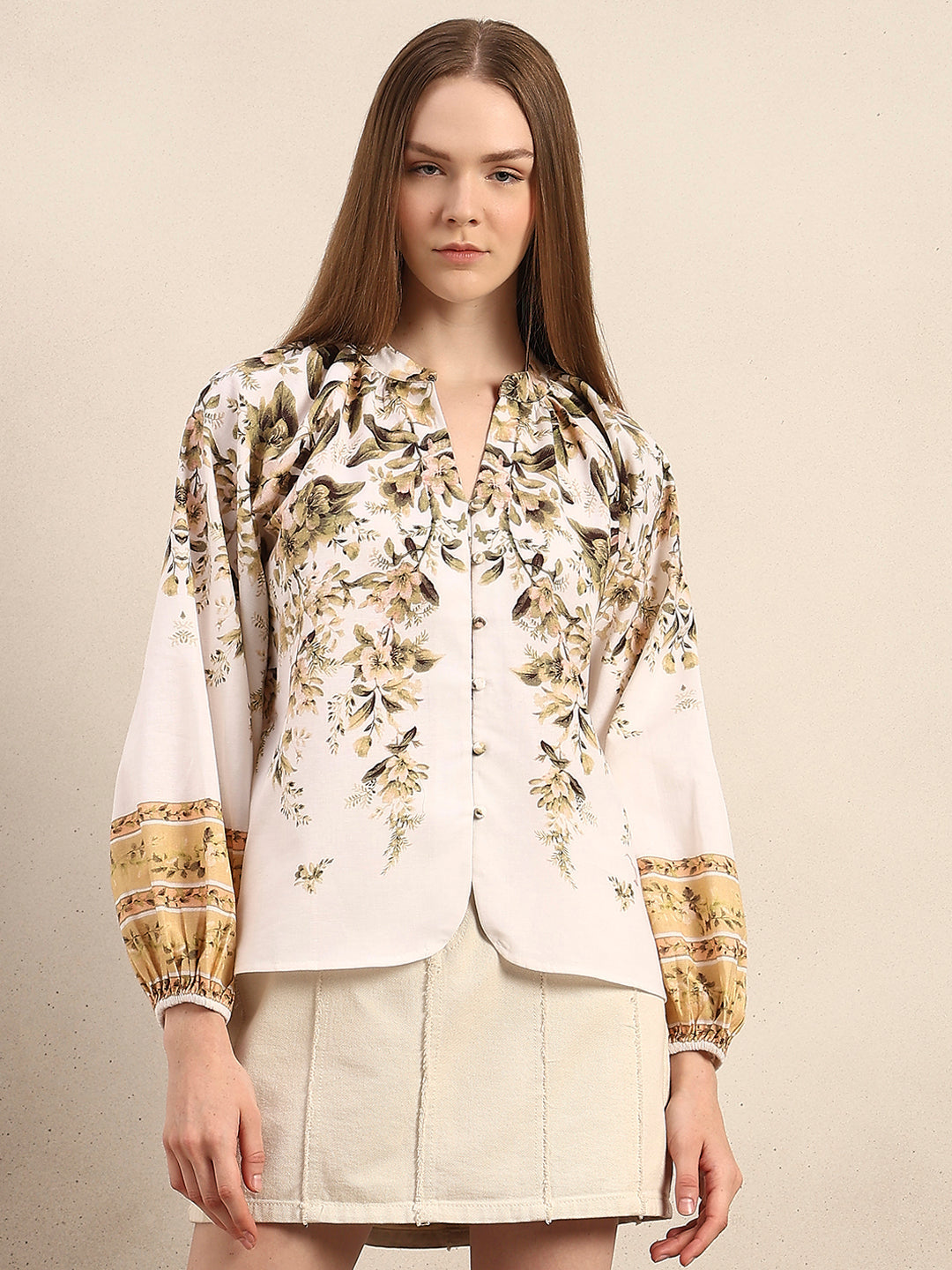 Delicate Floral Print Top