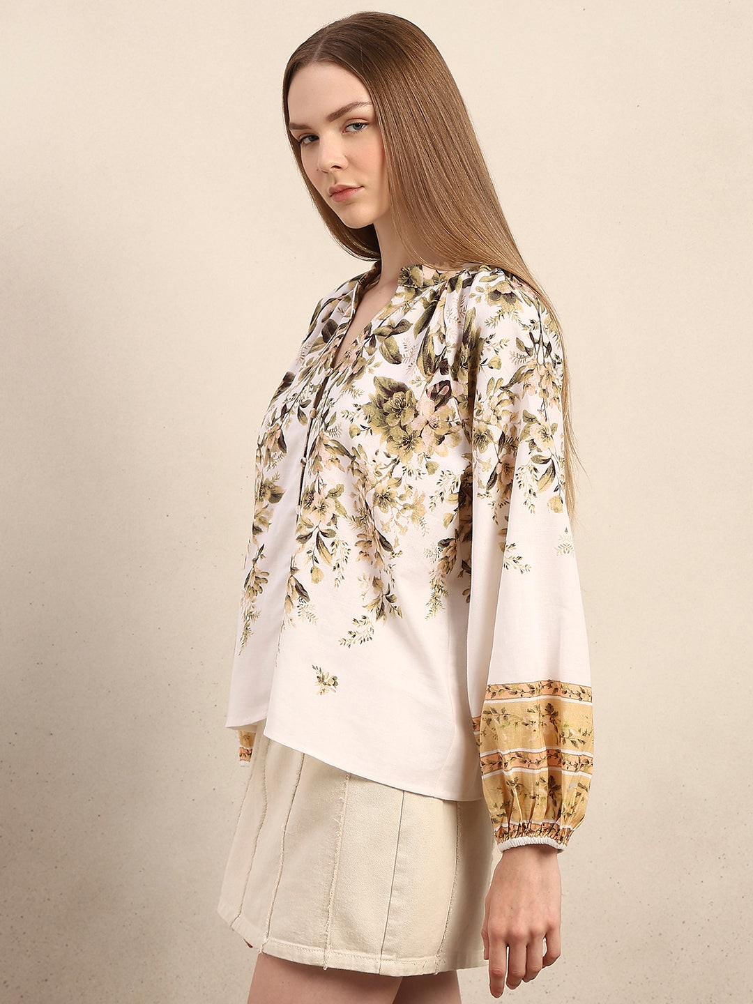 Delicate Floral Print Top