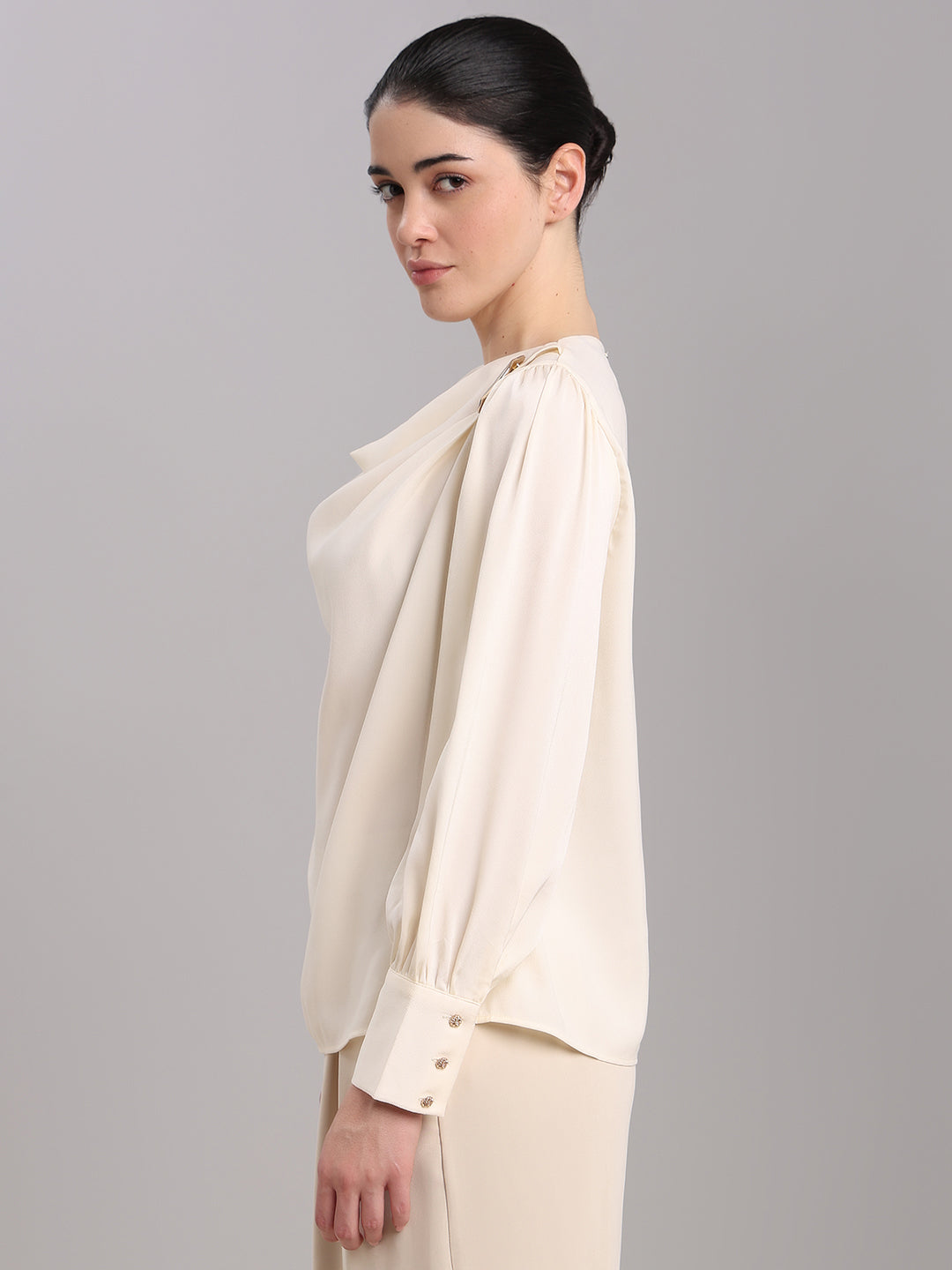 Ivory Draped Top