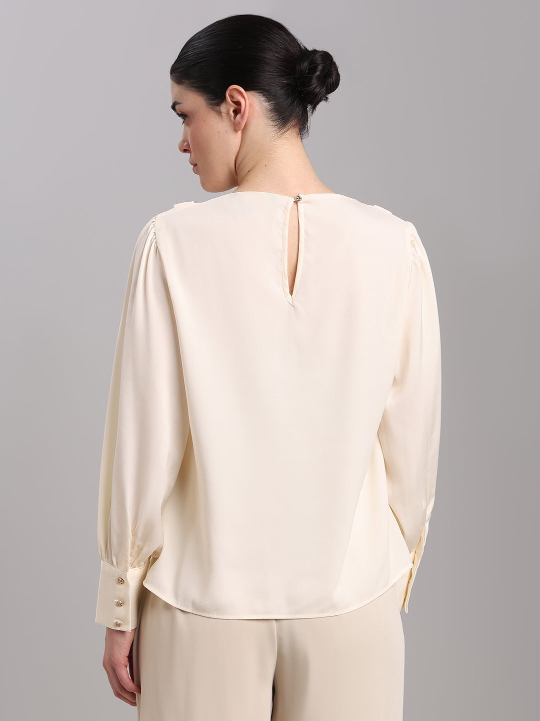 Ivory Draped Top