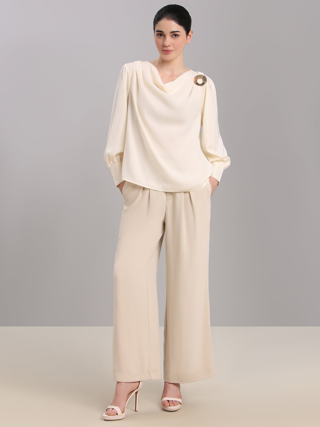 Ivory Draped Top