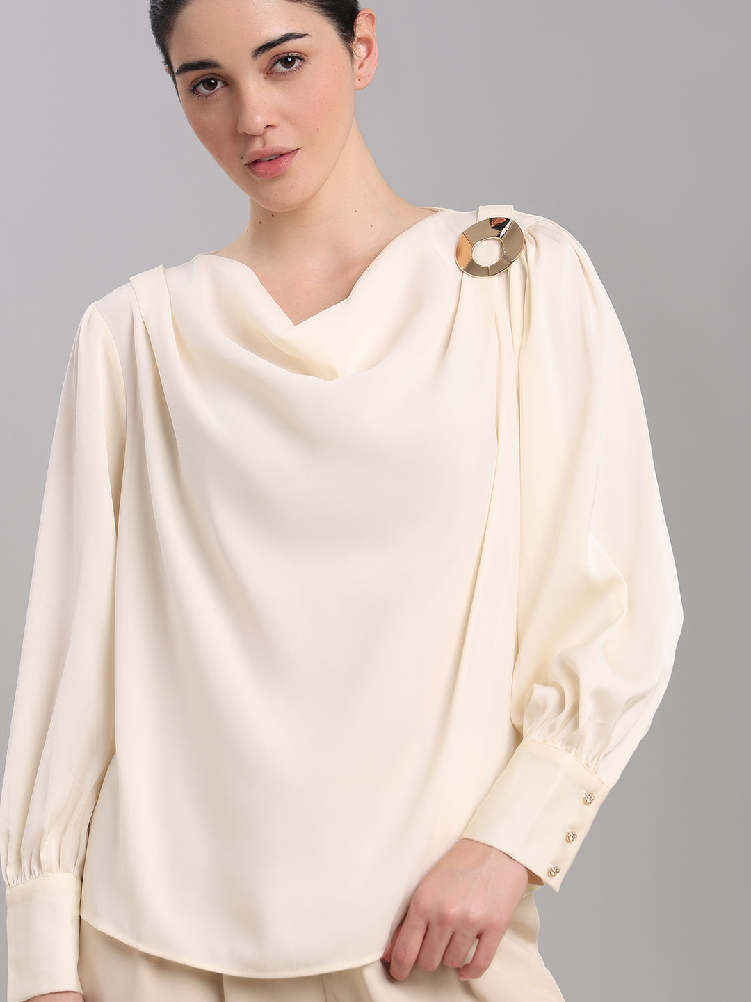 Ivory Draped Top
