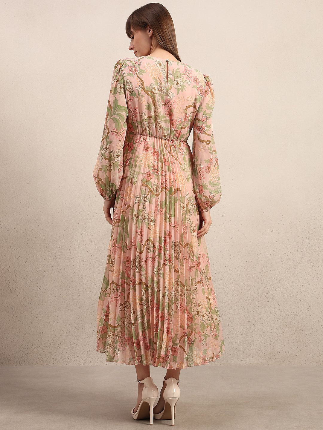 Herlipto◯Tiered Floral Pleated Dress Her lip to Pleated floral