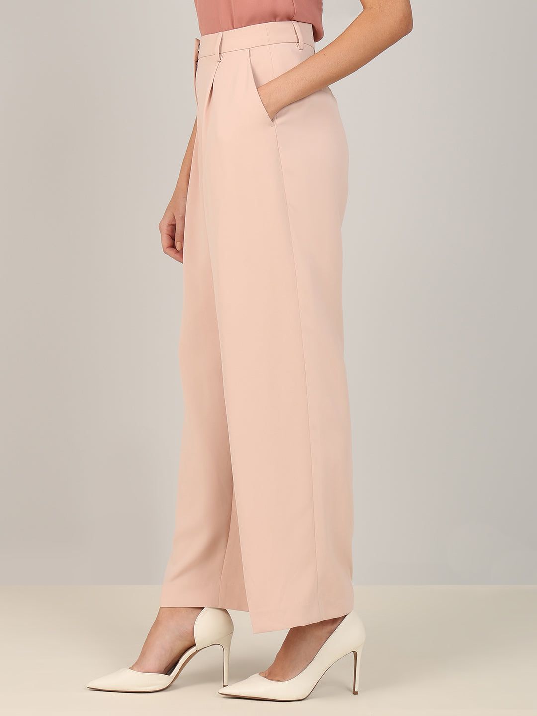 Pink Straight Fit Pants