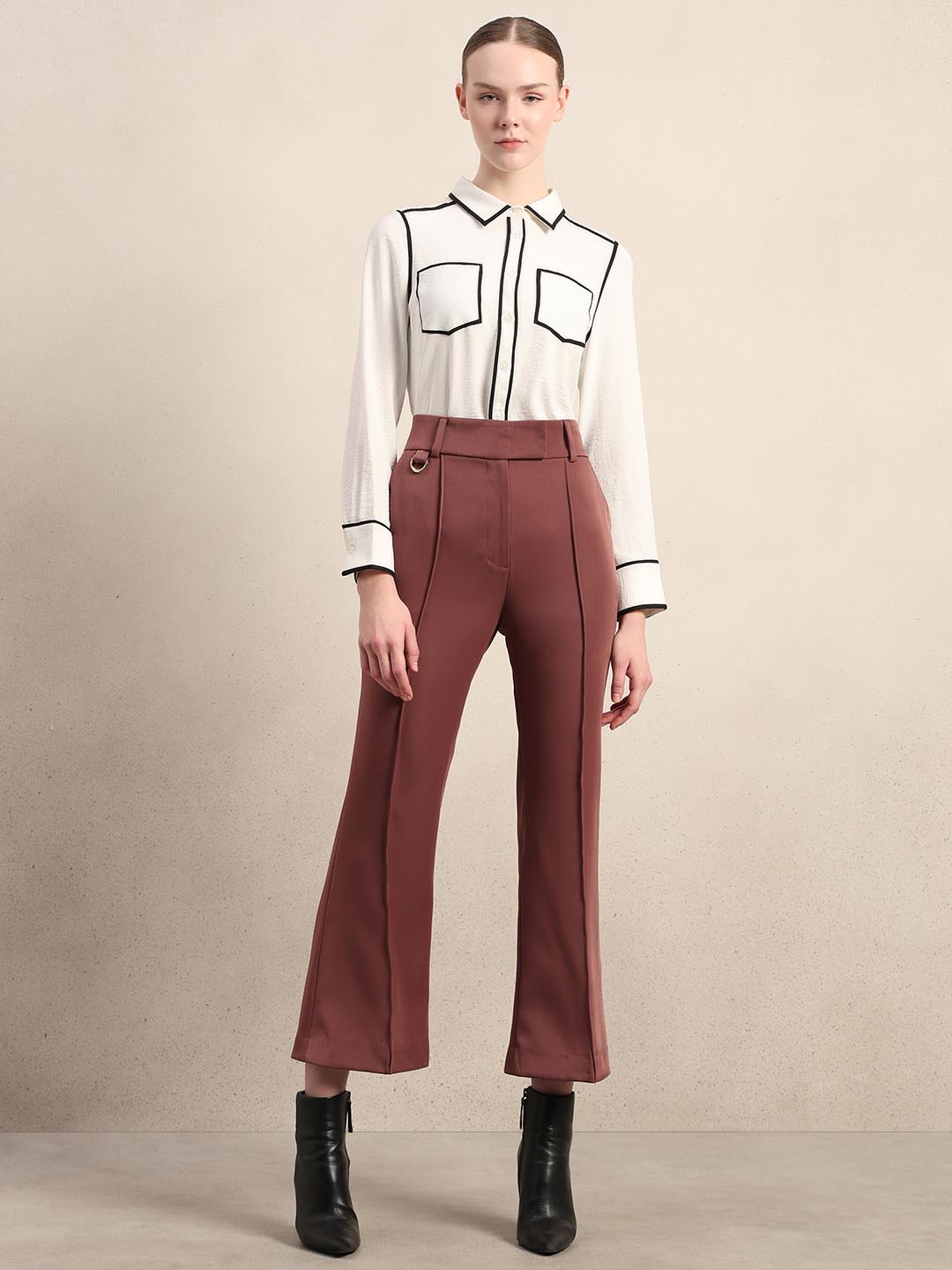Plum Ankle Length Pants