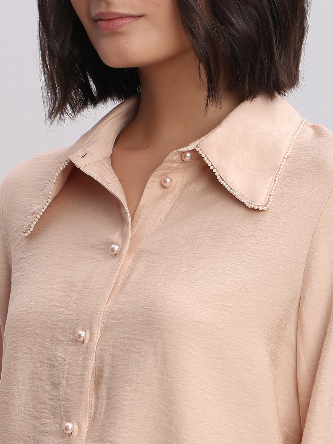 Classic Embellished Button-Down Shirt