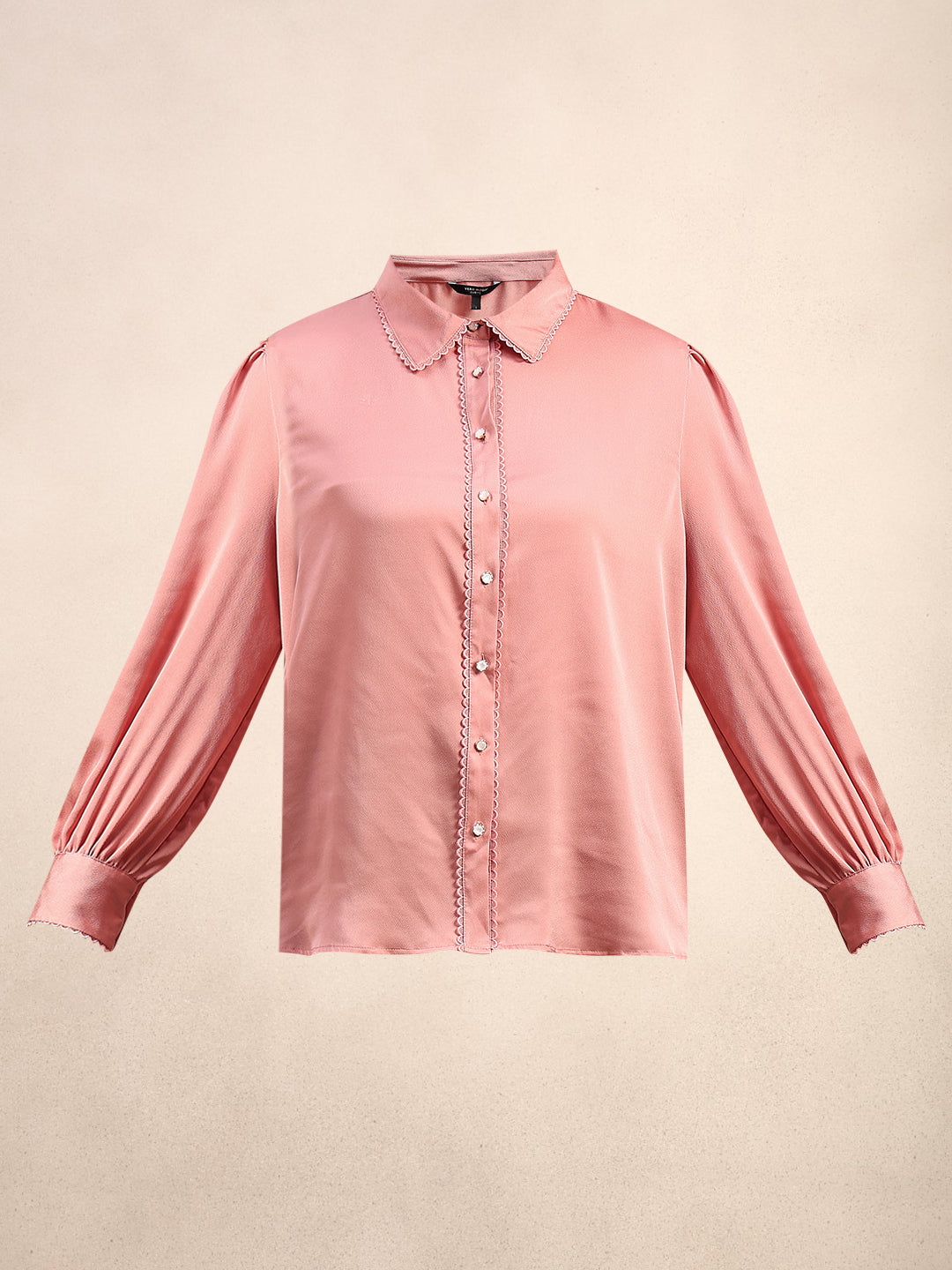 CURVE Pink Satin Shirt