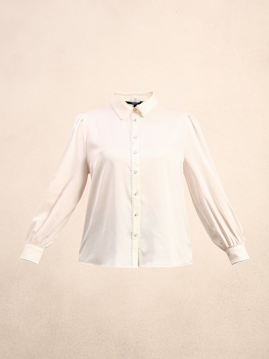 CURVE Pearl Ivory Satin Shirt