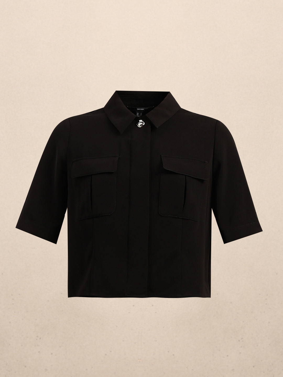 Cropped Black Shacket