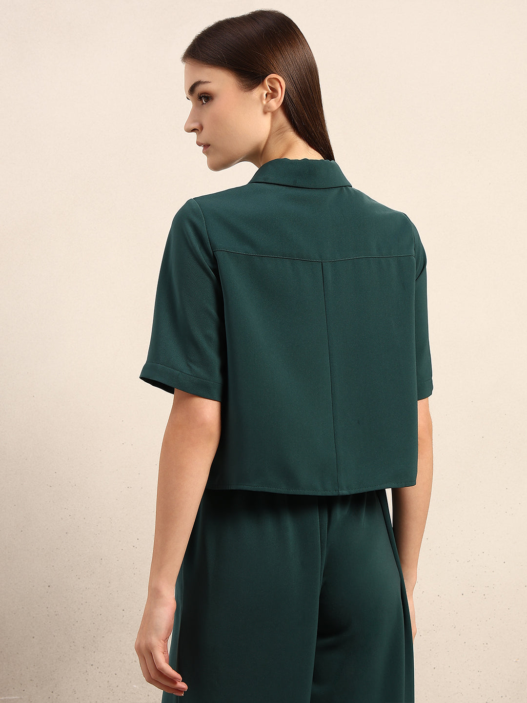 Dark Green Box Pockets Shirt
